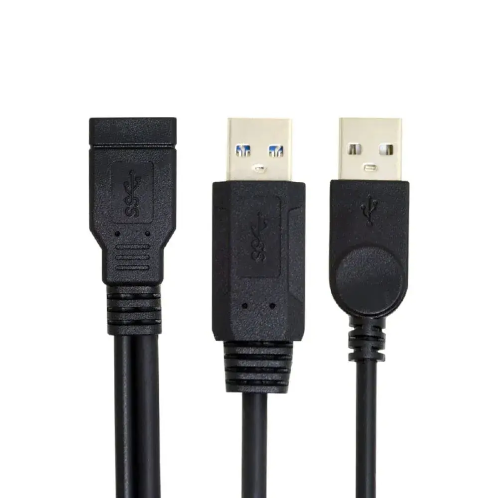 cablecc Dual USB 3.0 Male to USB Female Y Cable 20cm (0.65ft) | Extra Power & Data for Hard Drives, Printers, Scanners - view 8