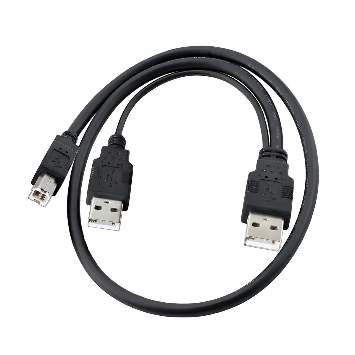 cablecc Dual USB 2.0 Type-A to Type-B Y Cable 60cm (2ft) | Extra Power & Data for External Drives - view 9