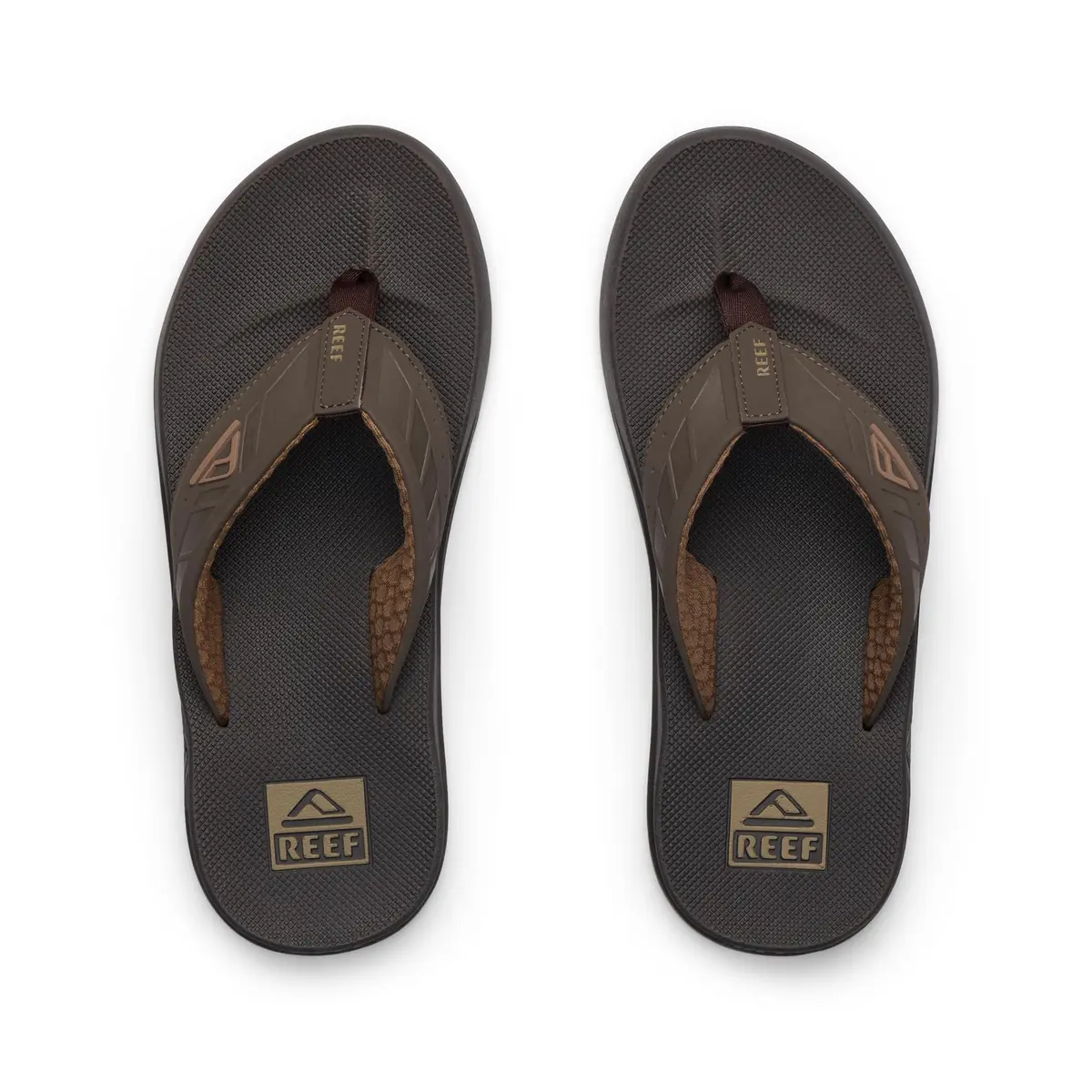 Reef Phantoms Mens Beach Flip Flop Water Friendly Supportive Molded Footbed Brown 9 - view 5