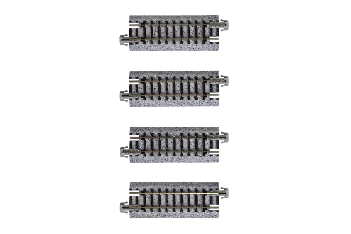 Kato N Unitrack 62mm 2 7/16 inch Straight Track | 4pcs Plastic Hobby Model - main product image