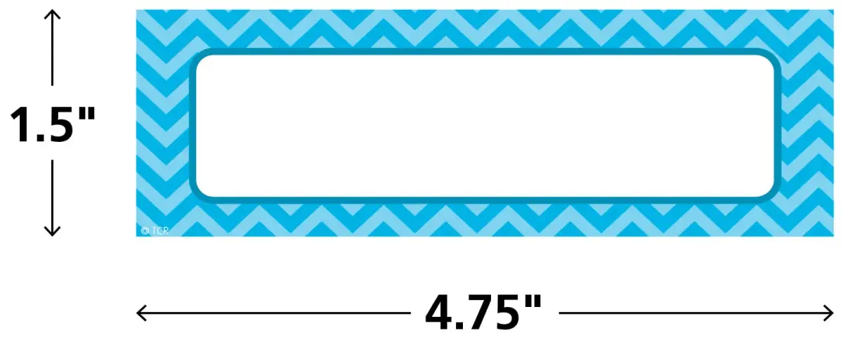 Teacher Created Resources Chevron Labels Magnetic Accents 4.75" x 1.5" (20 Labels, Assorted Colors) | Durable & Reusable Magnetic Decor - view 3