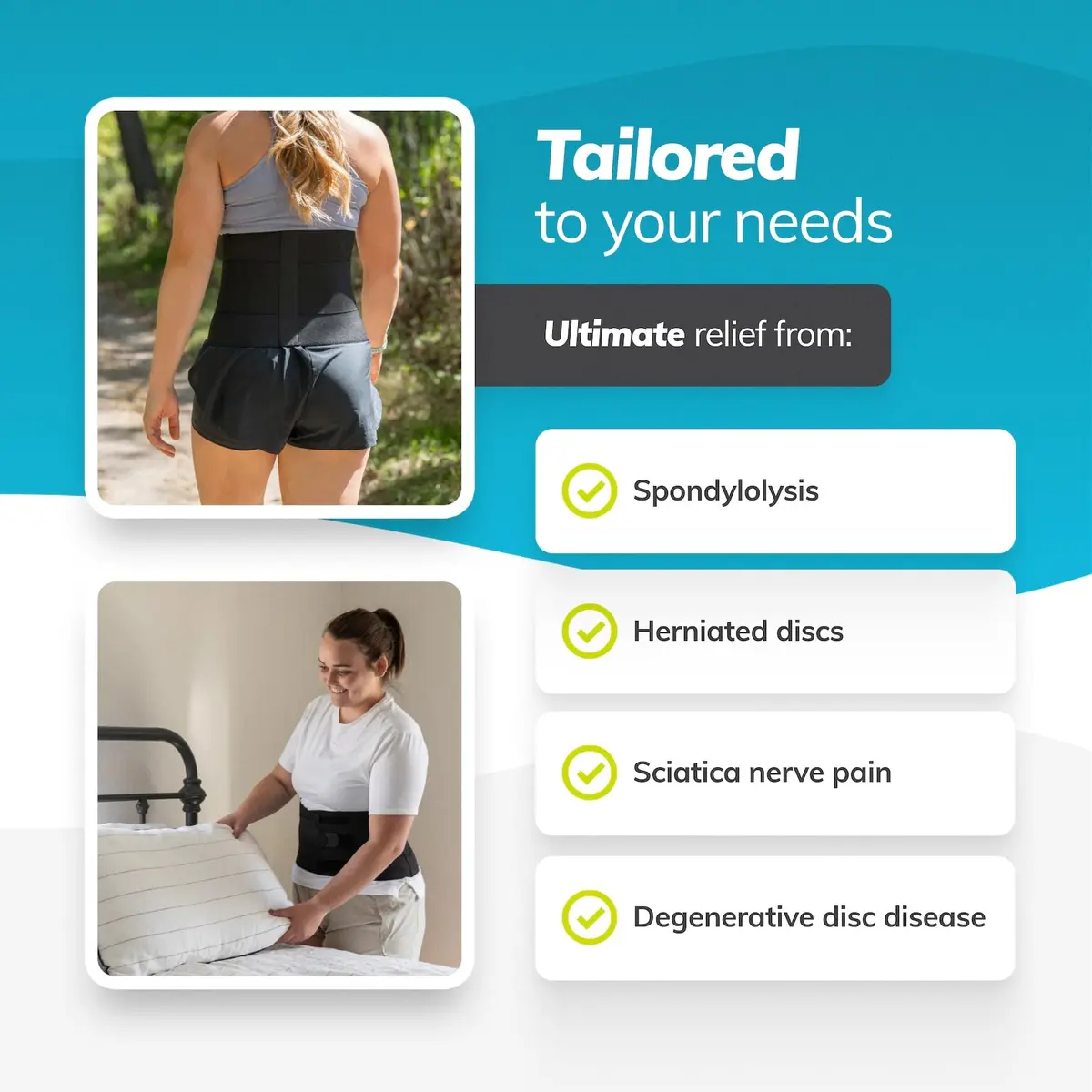 BraceAbility Elastic Low Back Brace | Compression Support for Sciatica & Herniated Disc (XL) - view 6