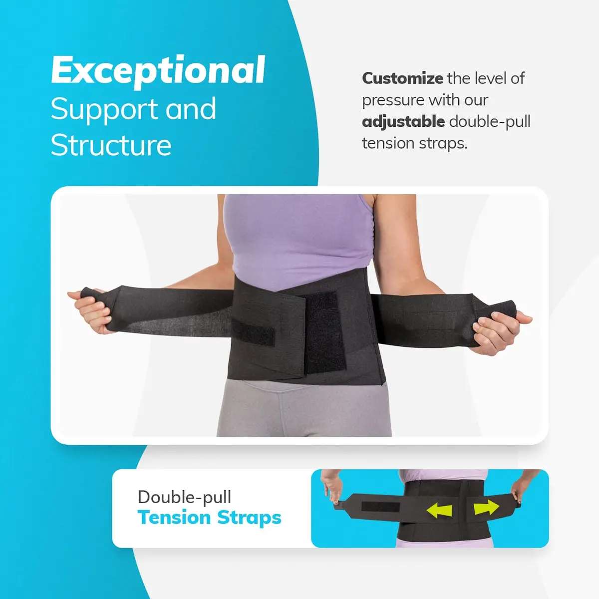 BraceAbility Elastic Low Back Brace | Compression Support for Sciatica & Herniated Disc (XL) - view 3