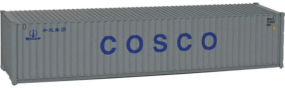 Walthers SceneMaster HO Scale Model of China Ocean Shipping Chevron 40' Corrugated Container,949-8155 | Realistic HO Model for Trains & Accessories - main product image