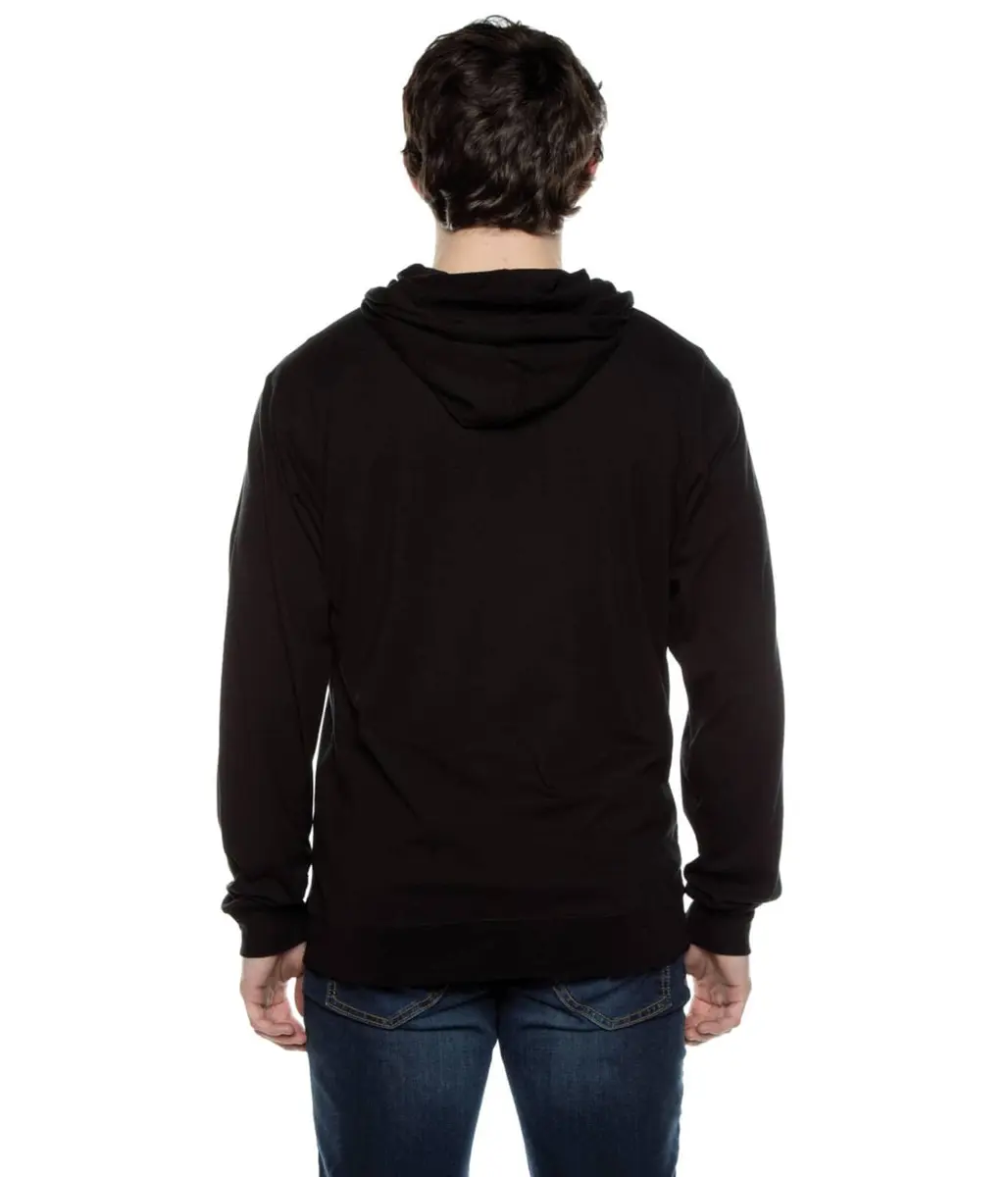 Cottonhood Lightweight Jersey Full Zip Hoodie for Men | Slim Fit, Soft Long Sleeve, Breathable, 28-inch Length - view 2