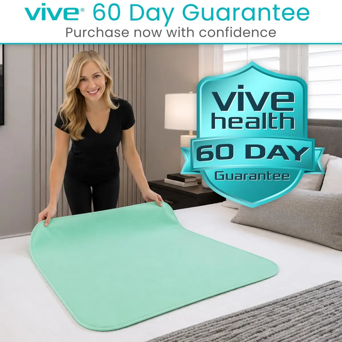 SURES Washable Waterproof Bed Pad Mattress Protector 86cm x 91cm (34" x 36") | Reusable Incontinence Surface Protector - view 9