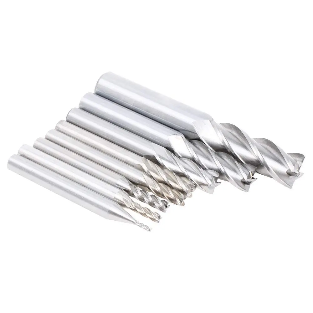 AUTOTOOLHOME 8PCS HSS 4-Flute End Mill Set CNC Milling Bits 1/16''-1/2'' | Durable High-Speed Steel - view 7