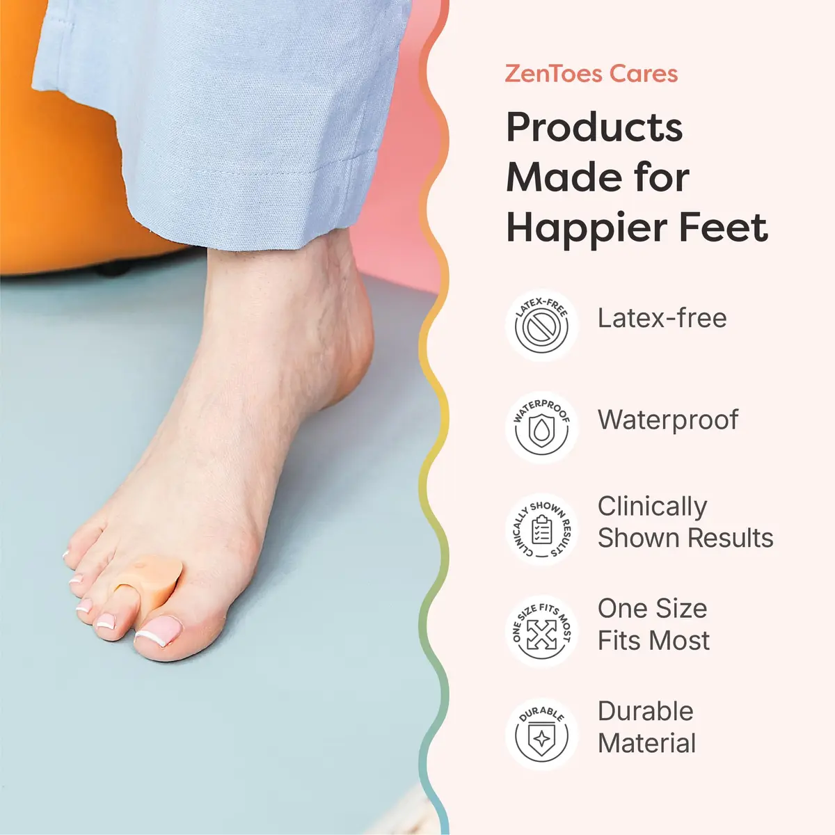ZenToes Gel Toe Spacers for Bunions & Overlapping Toes | Soft Silicone Support for Comfort & Alignment - view 6