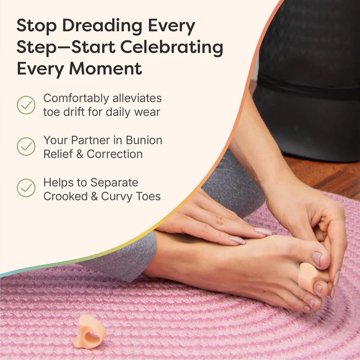 ZenToes Gel Toe Spacers for Bunions & Overlapping Toes | Soft Silicone Support for Comfort & Alignment - view 4