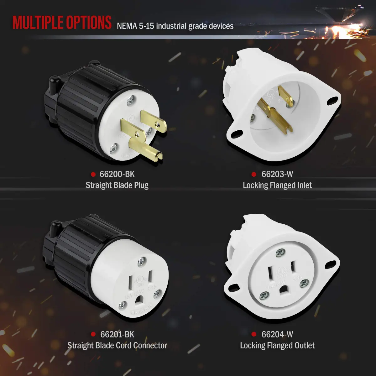 ENERLITES NEMA 5-15P Straight Blade Plug 15A 125V | Industrial Grade Heavy Duty UL Listed - view 5