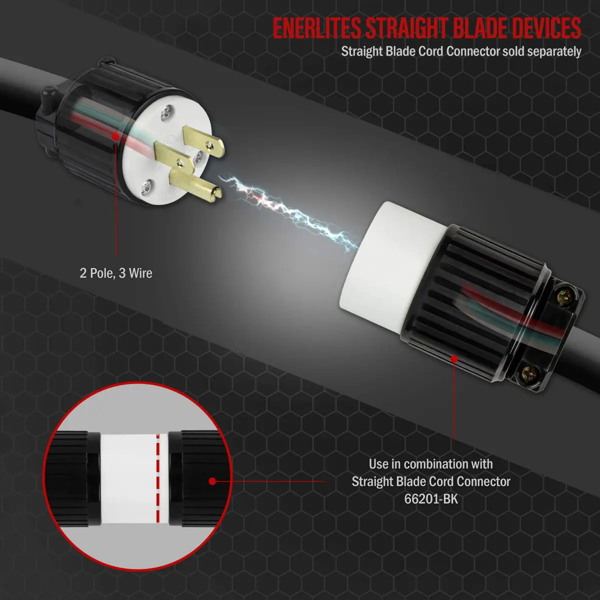 ENERLITES NEMA 5-15P Straight Blade Plug 15A 125V | Industrial Grade Heavy Duty UL Listed - view 6