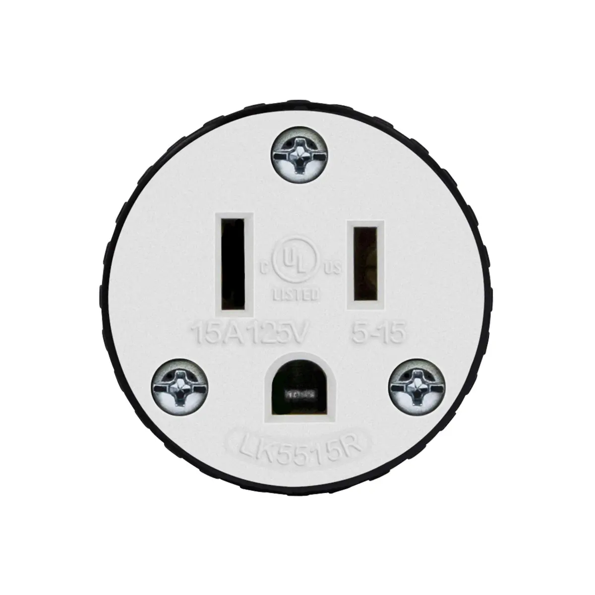 ENERLITES NEMA 5-15R Straight Blade Connector, Female Cord Ends, Black | Industrial Grade 15A 125V UL Listed - view 2