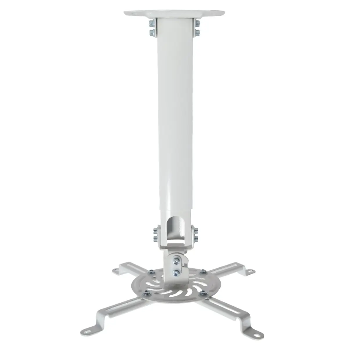 VIVO Universal Extending Ceiling Projector Mount, White, 23" (58.4 cm) Drop | Heavy-Duty Steel for Most Projectors - main product image