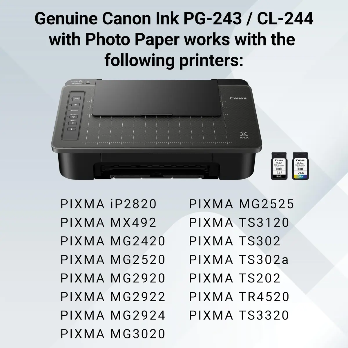 Canon PG-243 / CL-244 Genuine Ink Value Pack (2 Cartridges, Black & Color) | Yields up to 100 Pages Each - view 5