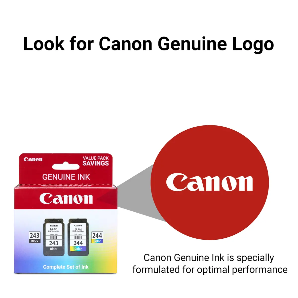 Canon PG-243 / CL-244 Genuine Ink Value Pack (2 Cartridges, Black & Color) | Yields up to 100 Pages Each - view 4