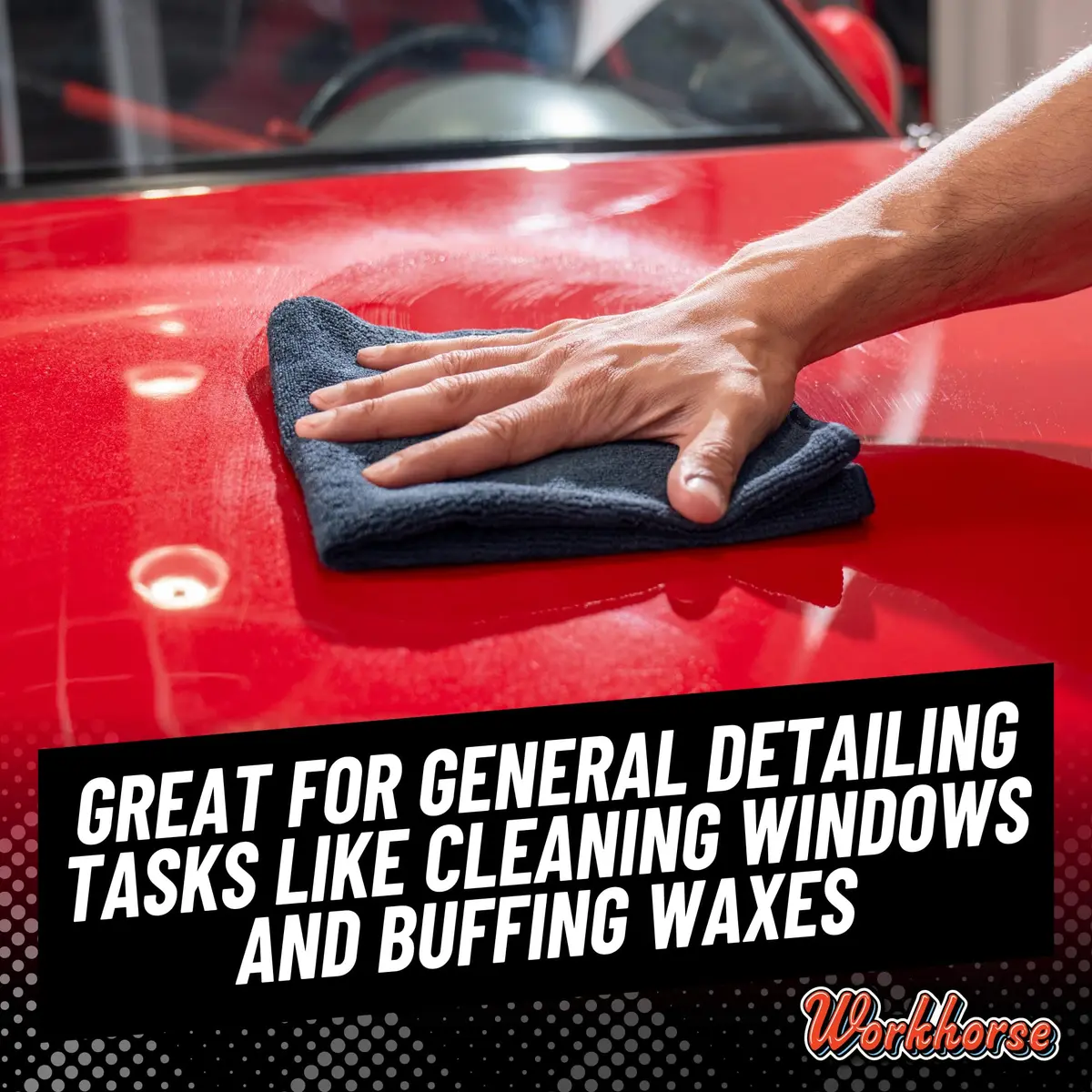 Chemical Guys Workhorse Microfiber Towels Blue 16 in | Professional-grade cleaning cloths for car & home - view 2