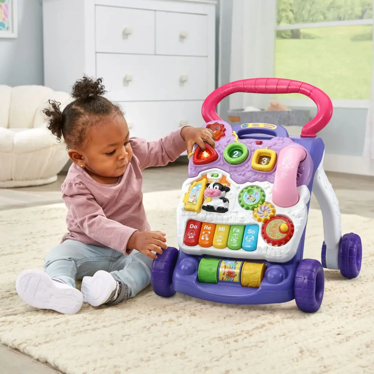 VTech Sit-to-Stand Learning Walker (Lavender) - Activity Walker with Toys | 41cm (16.5") x 36cm (14.2") x 46cm (18.1") - view 4
