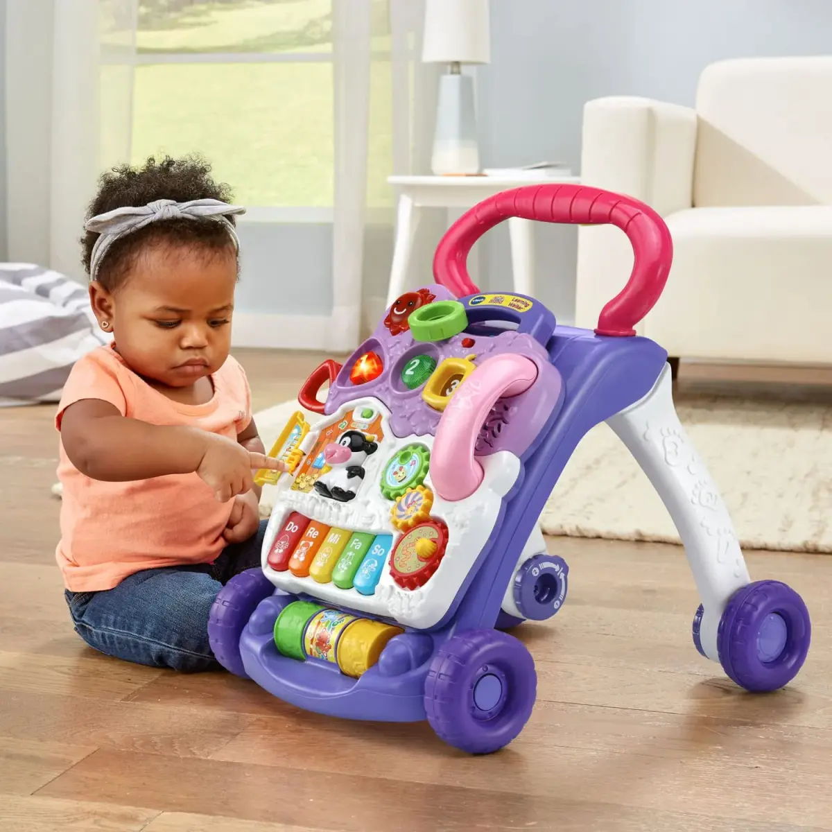 VTech Sit-to-Stand Learning Walker (Lavender) - Activity Walker with Toys | 41cm (16.5") x 36cm (14.2") x 46cm (18.1") - view 5