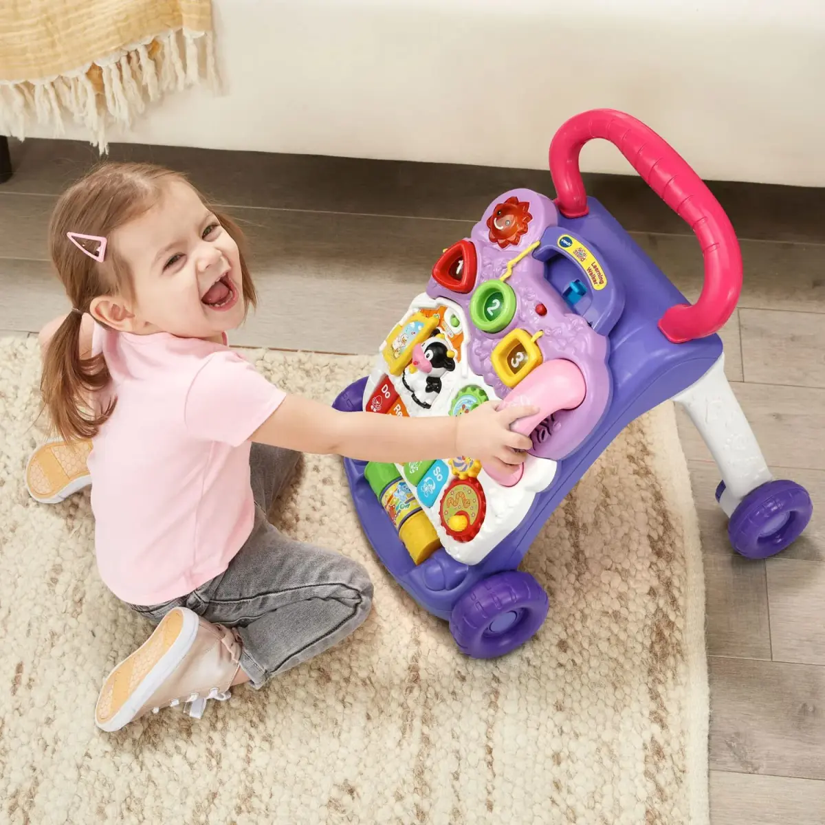 VTech Sit-to-Stand Learning Walker (Lavender) - Activity Walker with Toys | 41cm (16.5") x 36cm (14.2") x 46cm (18.1") - view 6