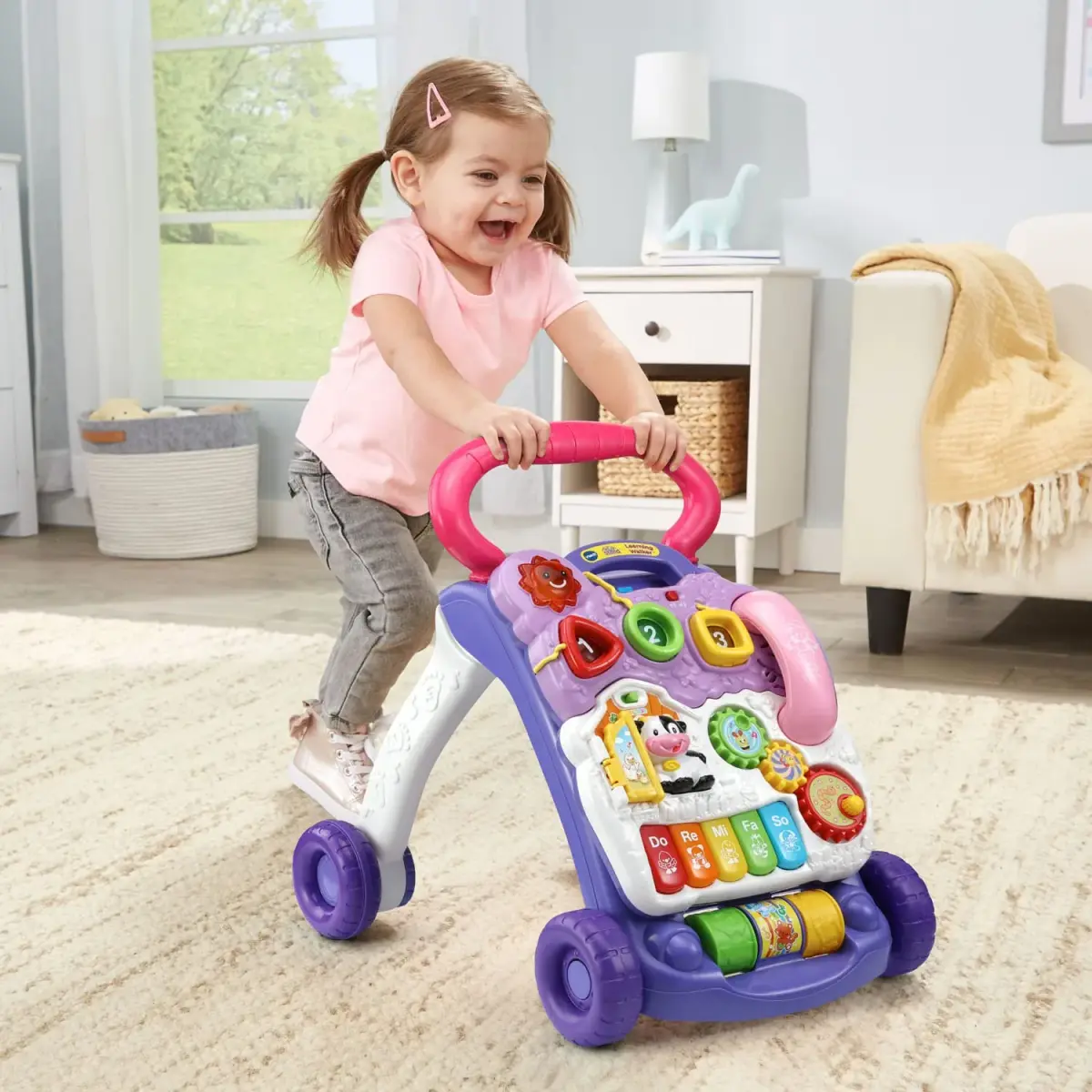 VTech Sit-to-Stand Learning Walker (Lavender) - Activity Walker with Toys | 41cm (16.5") x 36cm (14.2") x 46cm (18.1") - view 8