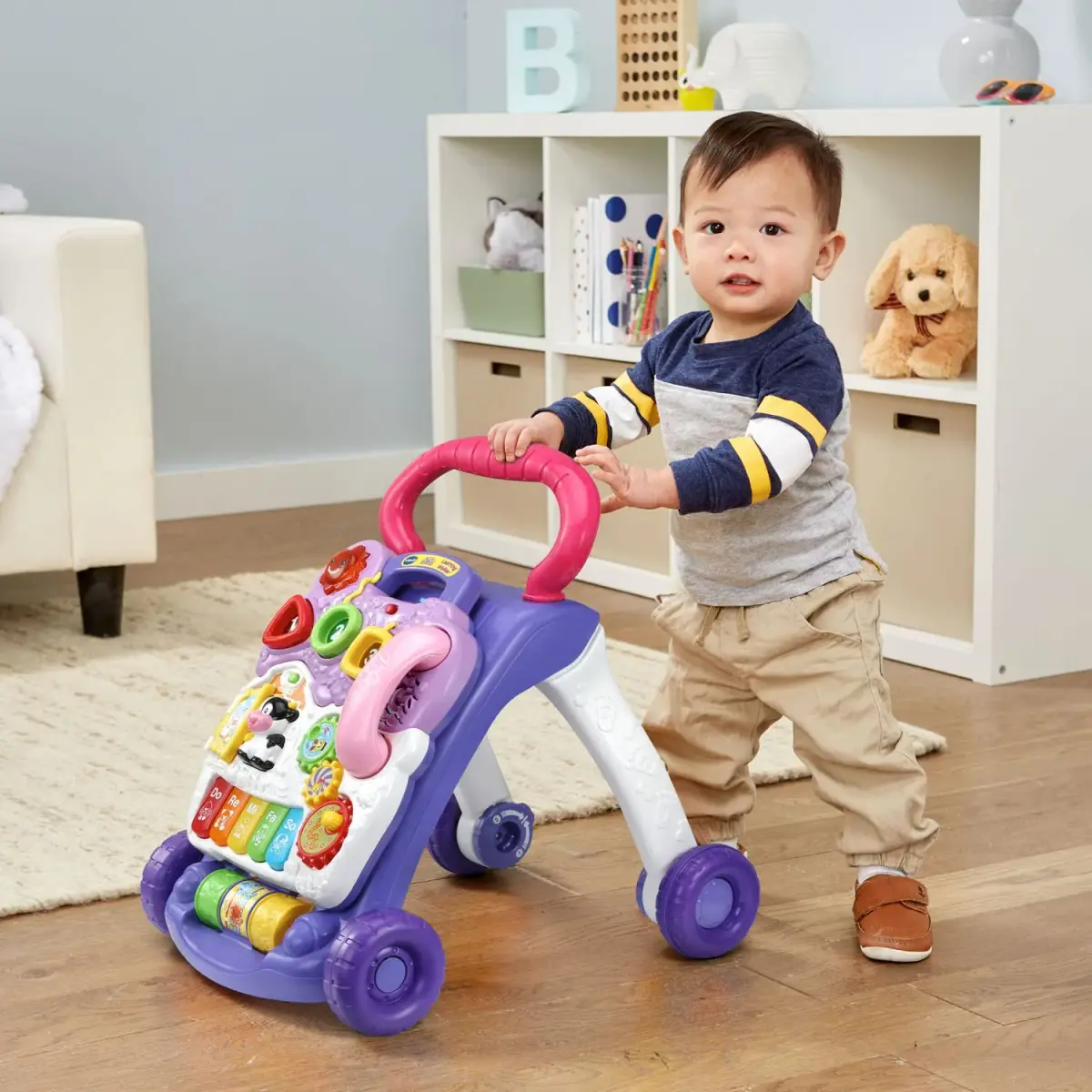 VTech Sit-to-Stand Learning Walker (Lavender) - Activity Walker with Toys | 41cm (16.5") x 36cm (14.2") x 46cm (18.1") - view 9
