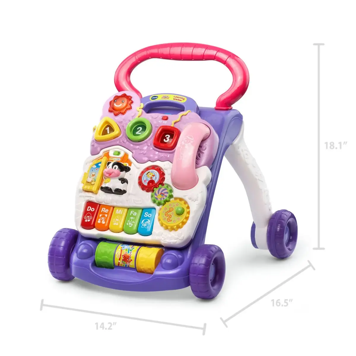 VTech Sit-to-Stand Learning Walker (Lavender) - Activity Walker with Toys | 41cm (16.5") x 36cm (14.2") x 46cm (18.1") - view 2