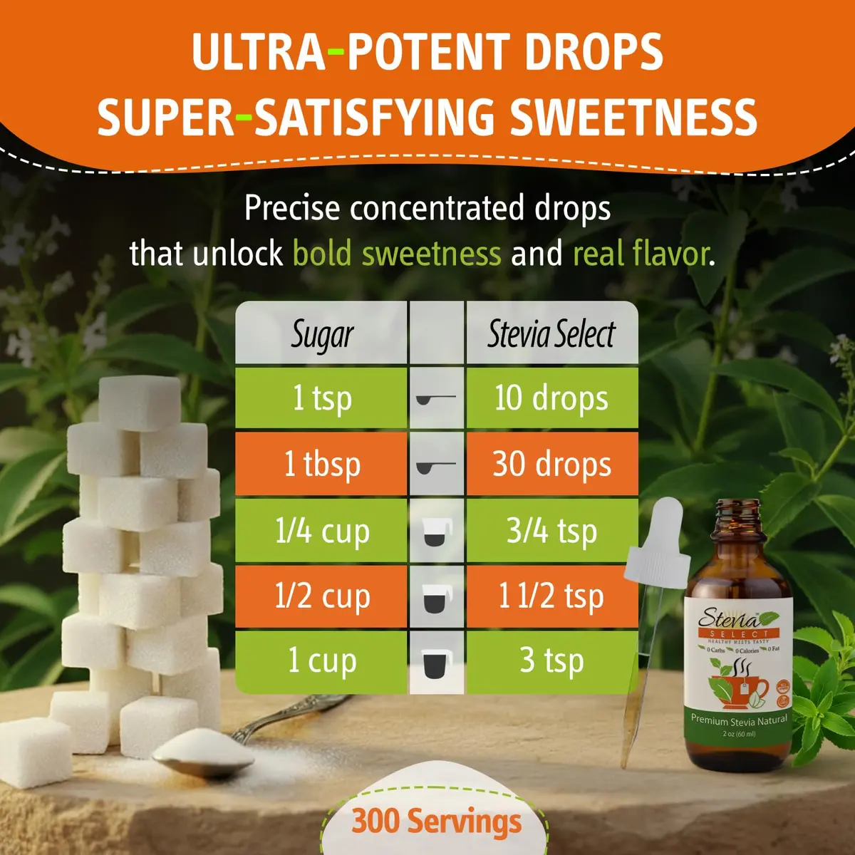 Stevia Select Liquid Stevia Drops 59ml (2 Fl Oz) | Zero Calorie Natural Sweetener - view 4