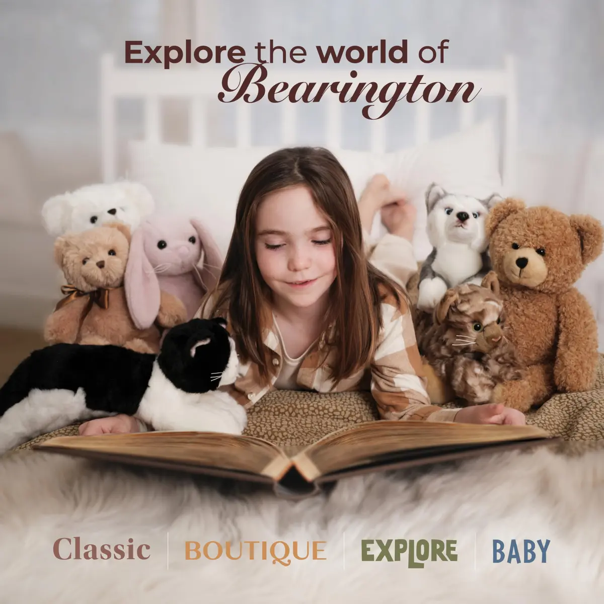 Bearington Collection 15" Realistic Grey Tabby Cat Plush Toy | Ultra-Soft, Handcrafted, Cuddly Companion - view 6