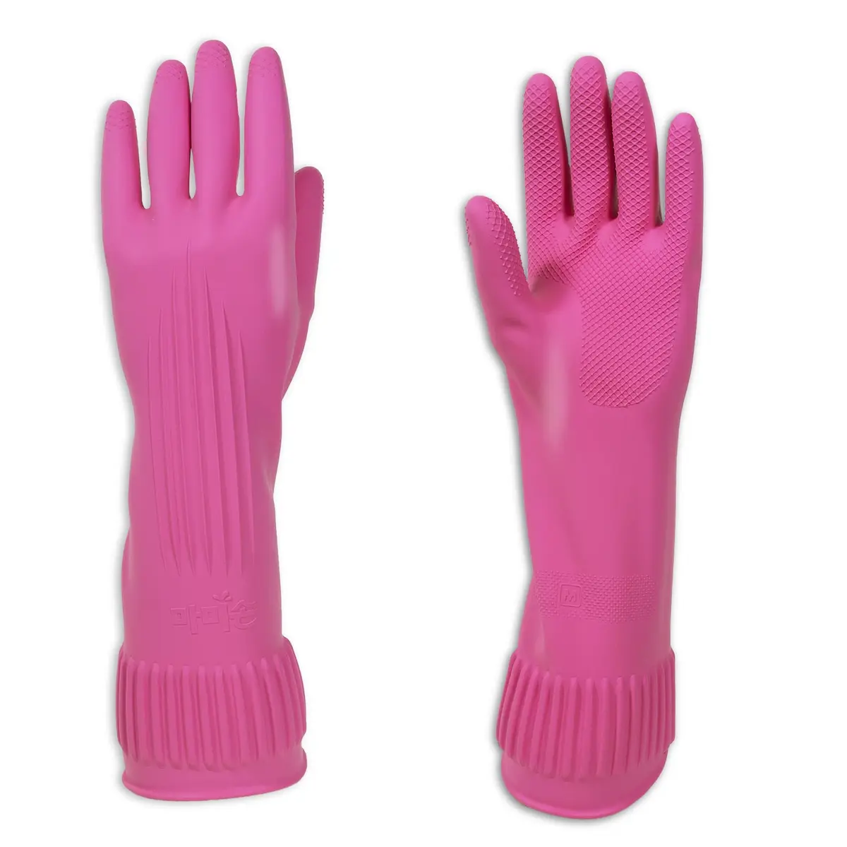 MAMISON Pink Protective Glove Medium | Waterproof Rubber Work & Lab Gloves (1 Pair) - view 6