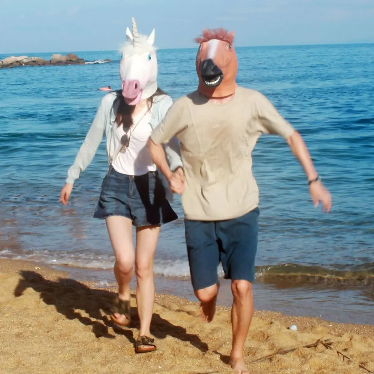 CreepyParty Horse Head Mask for Adults, Natural Latex Costume Mask 24.5 cm (9.65 in) | Funny Farm Animal Look - view 4
