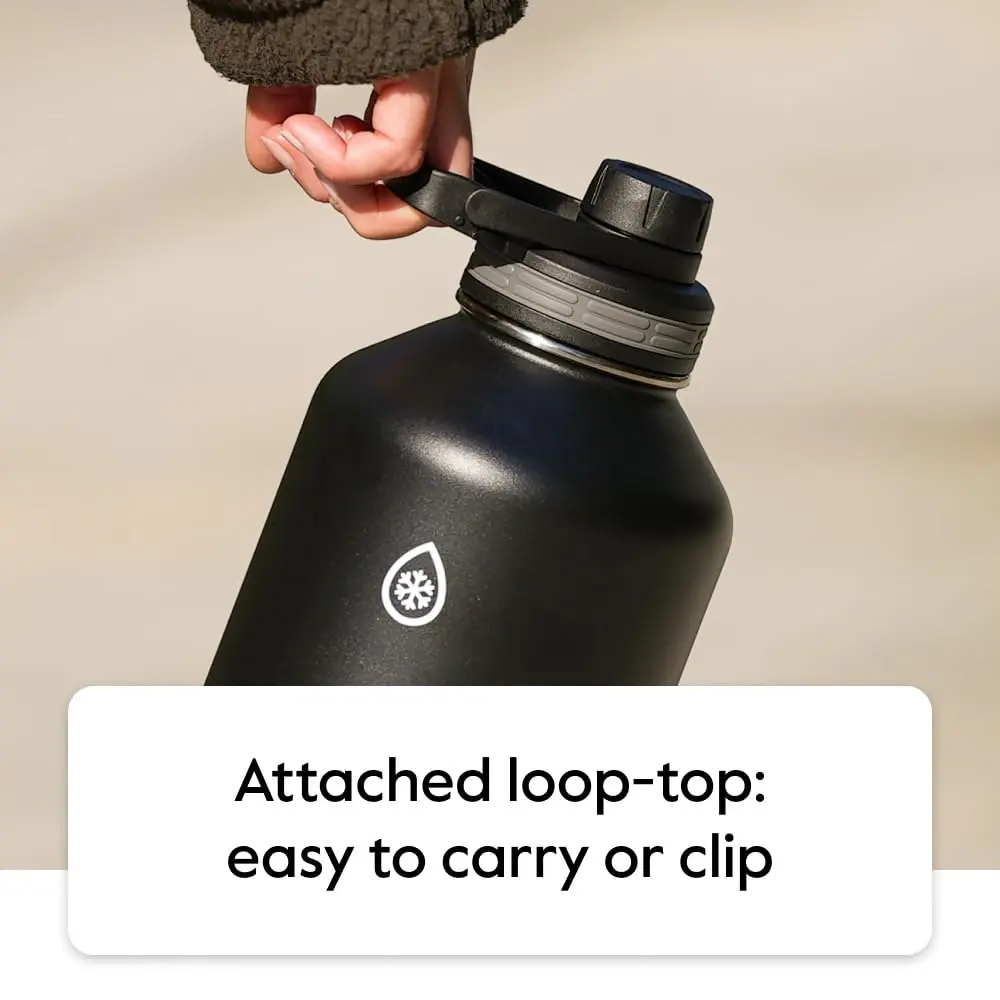 ThermoFlask 40 oz Stainless Steel Water Bottle | 1180ml Insulated Tumbler with Leakproof Lids | Keeps Cold 24hr/Hot 12hr - view 8