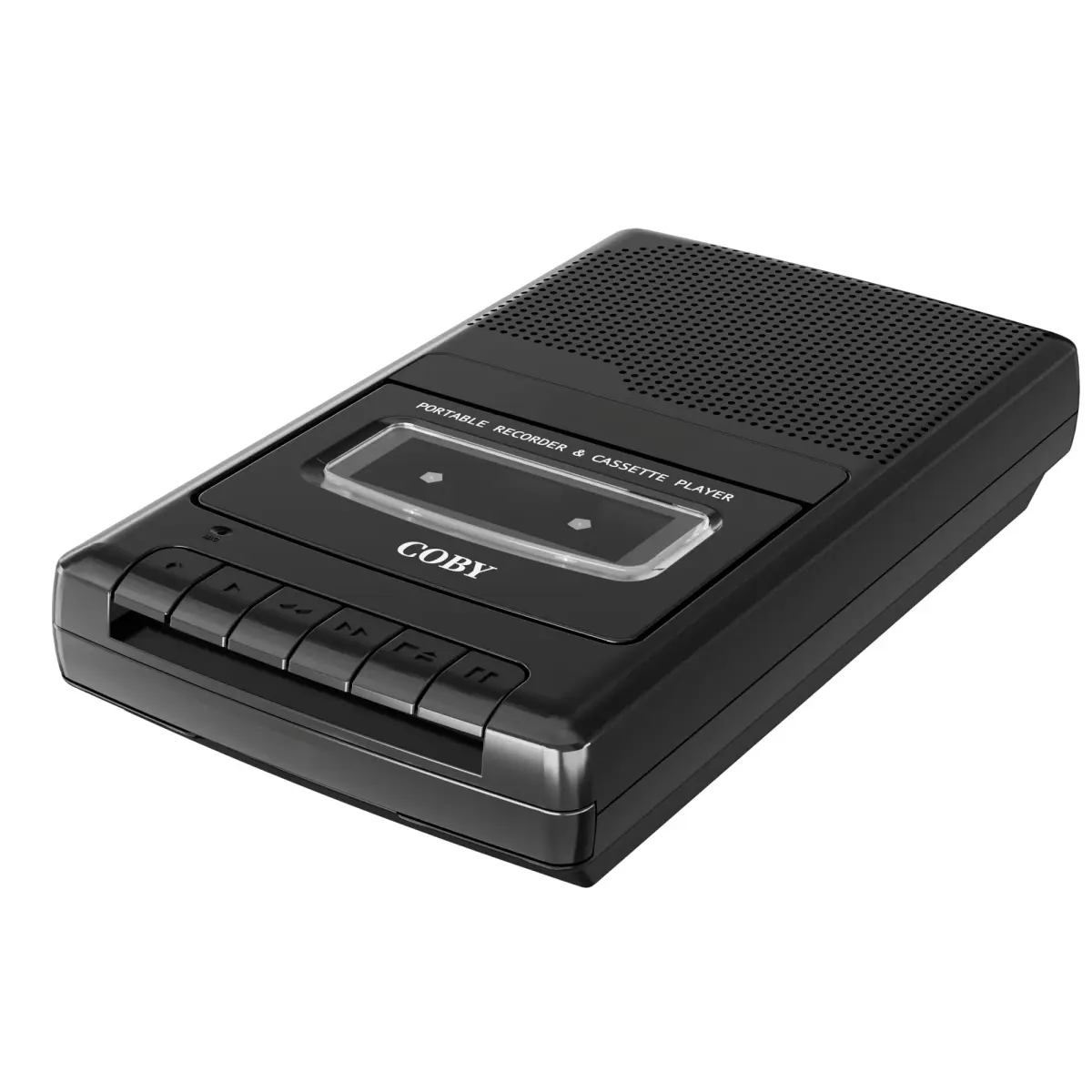 Coby CVR-22 Cassette Tape Player and Recorder, Built-in Mic, Battery or AC, Black | Record & Playback Versatility - main product image
