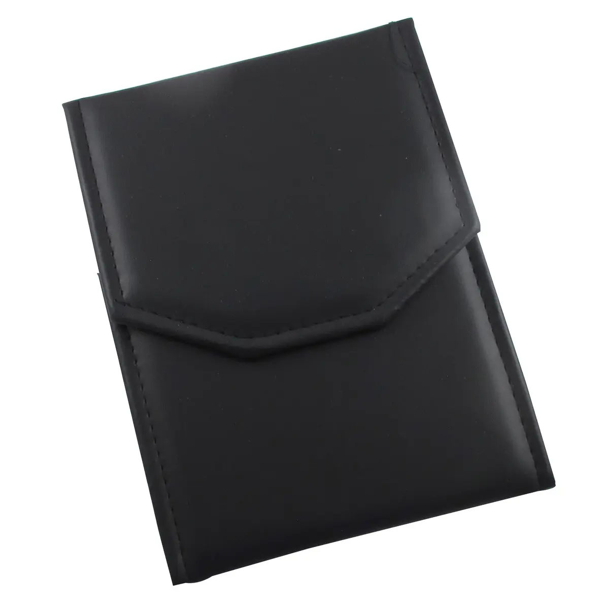 Isaac Kieran Black Leatherette Necklace Jewelry Travel Folder Storage Case | Elegant Gift Organizer (6.7" x 5.5") - main product image