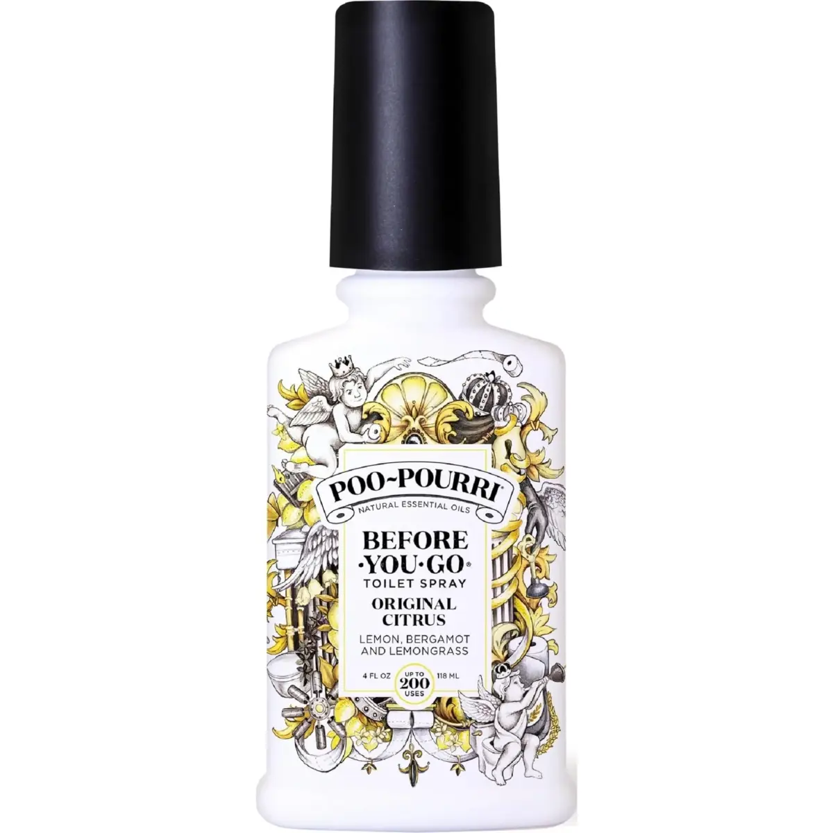 Poo-Pourri Before-You-Go Toilet Spray Original Citrus 118ml (4 Fl Oz) | Funk Lock Technology for Odor Elimination - main product image