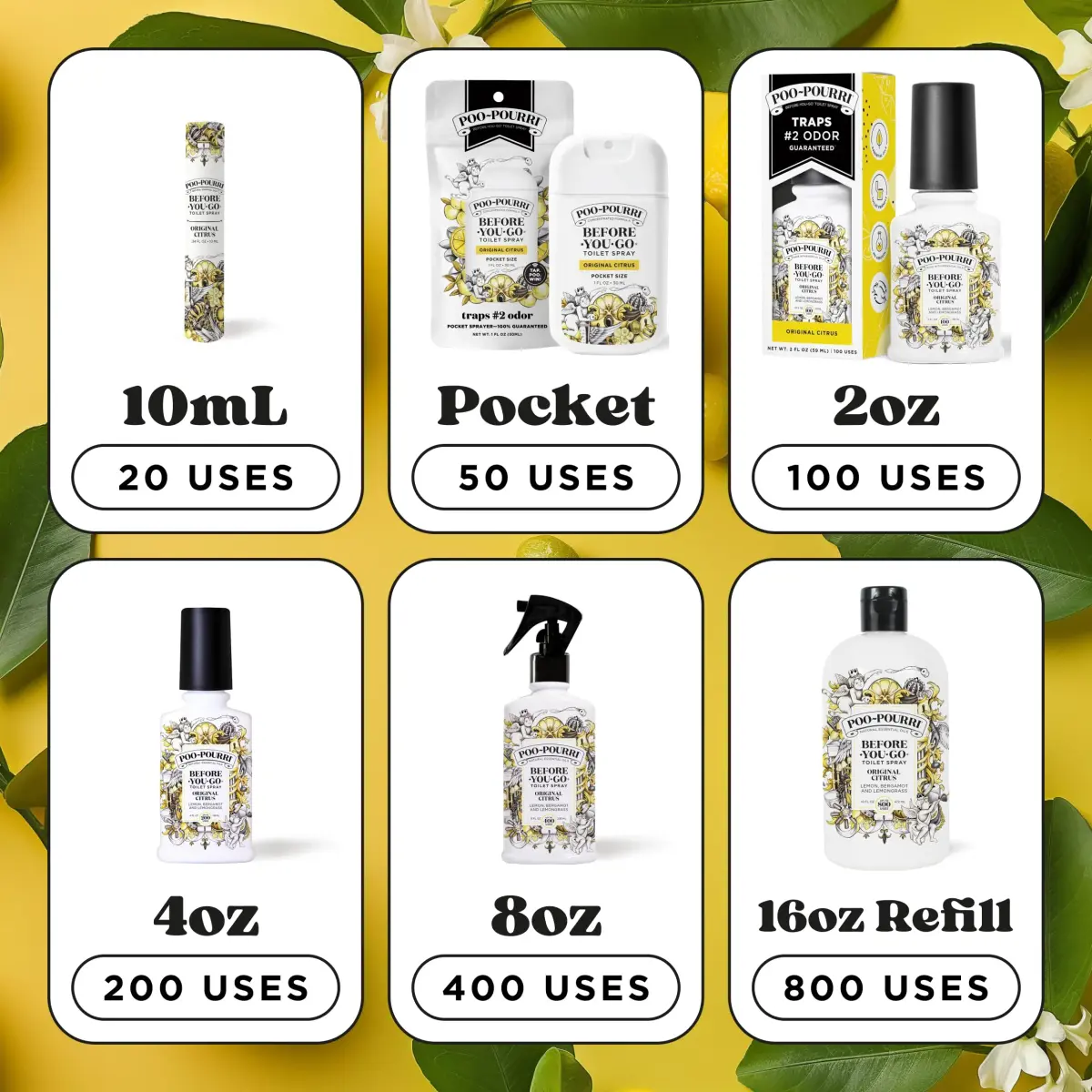 Poo-Pourri Before-You-Go Toilet Spray Original Citrus 118ml (4 Fl Oz) | Funk Lock Technology for Odor Elimination - view 8