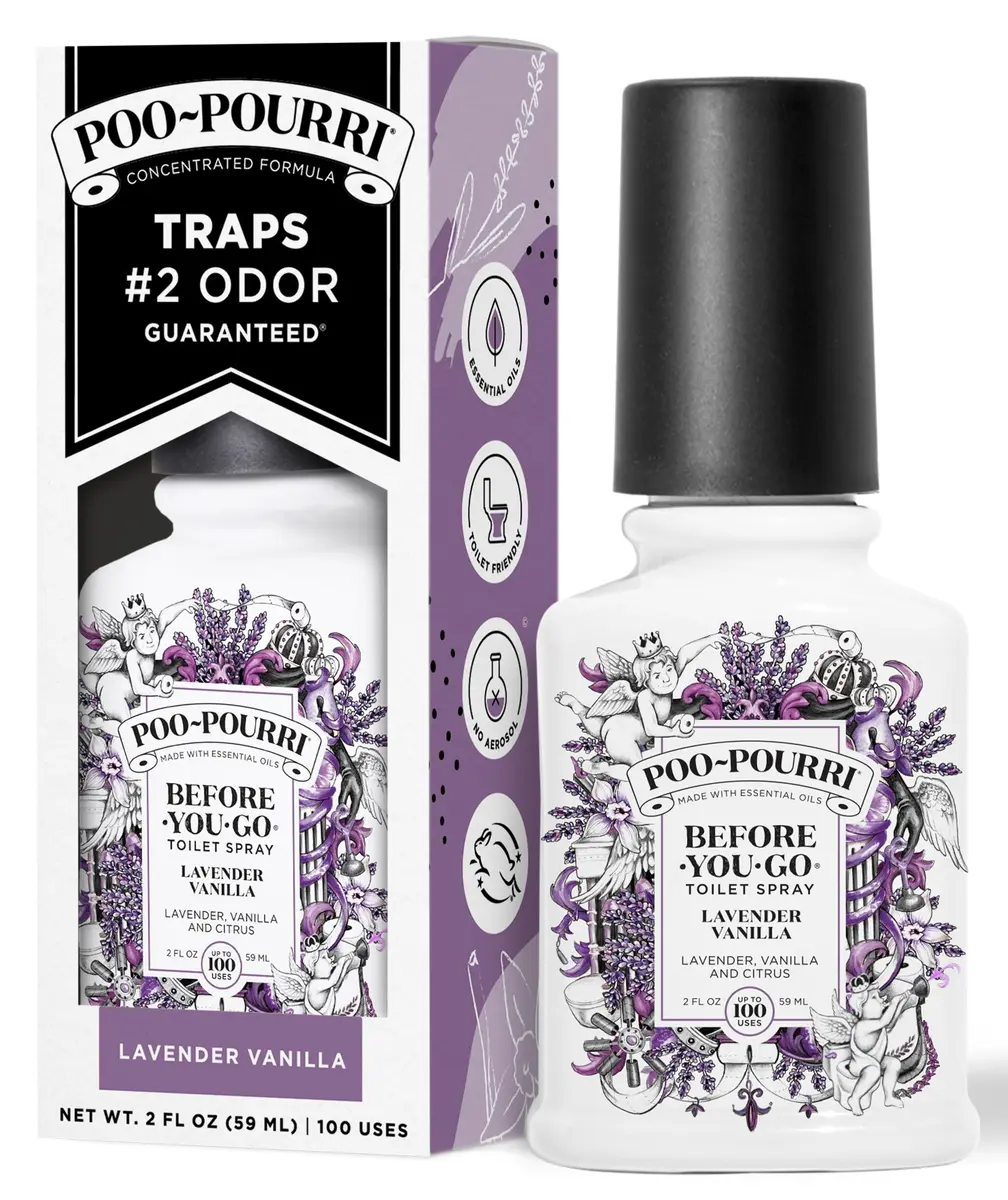 Poo-Pourri Before-You-Go Toilet Spray, Lavender Vanilla | Odor Trap & Travel Friendly (70-120 chars) - main product image