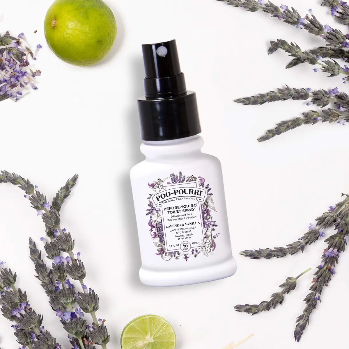 Poo-Pourri Before-You-Go Toilet Spray, Lavender Vanilla | Odor Trap & Travel Friendly (70-120 chars) - view 2