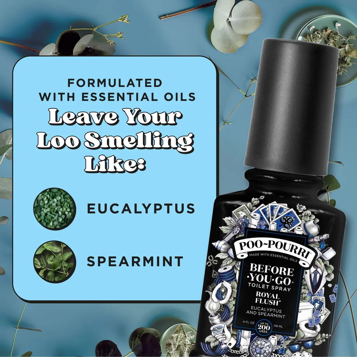Poo-Pourri Royal Flush Toilet Spray 2 Fl Oz | Bathroom Odor Barrier with Essential Oils - view 3