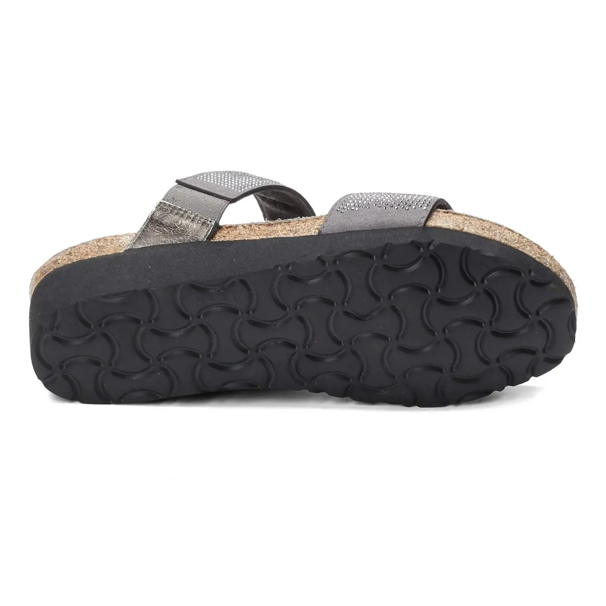 NAOT Bianca Women's Gray W/Silver Rivets/Metal Lthr Sandal 4 M US | Comfortable Slip On Wedge - view 7