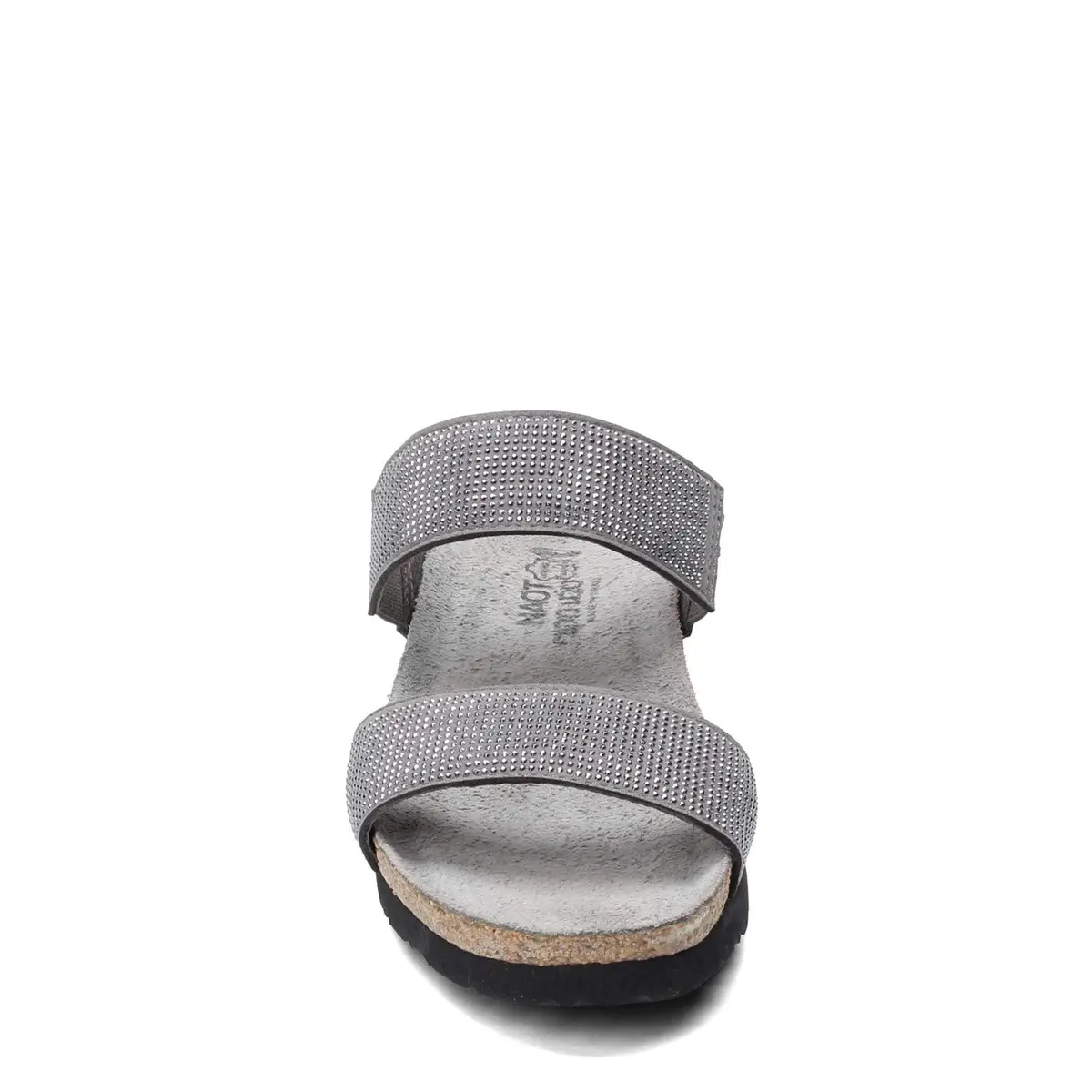 NAOT Bianca Women's Gray W/Silver Rivets/Metal Lthr Sandal 4 M US | Comfortable Slip On Wedge - view 3