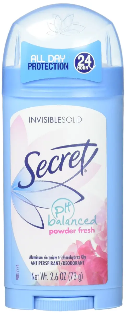 Secret Invisible Solid Antiperspirant Deodorant Powder Fresh 2.6oz (5.2oz Total) | Reduces Underarm Wetness - main product image