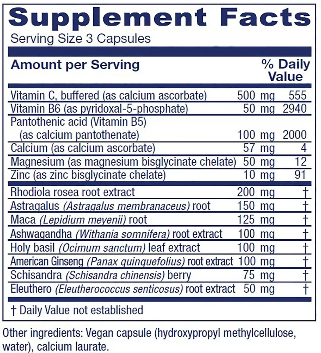Vitanica Adrenal Assist with Ashwagandha Root Extract | Vegan, 180 Capsules for Stress & Vitality - view 2