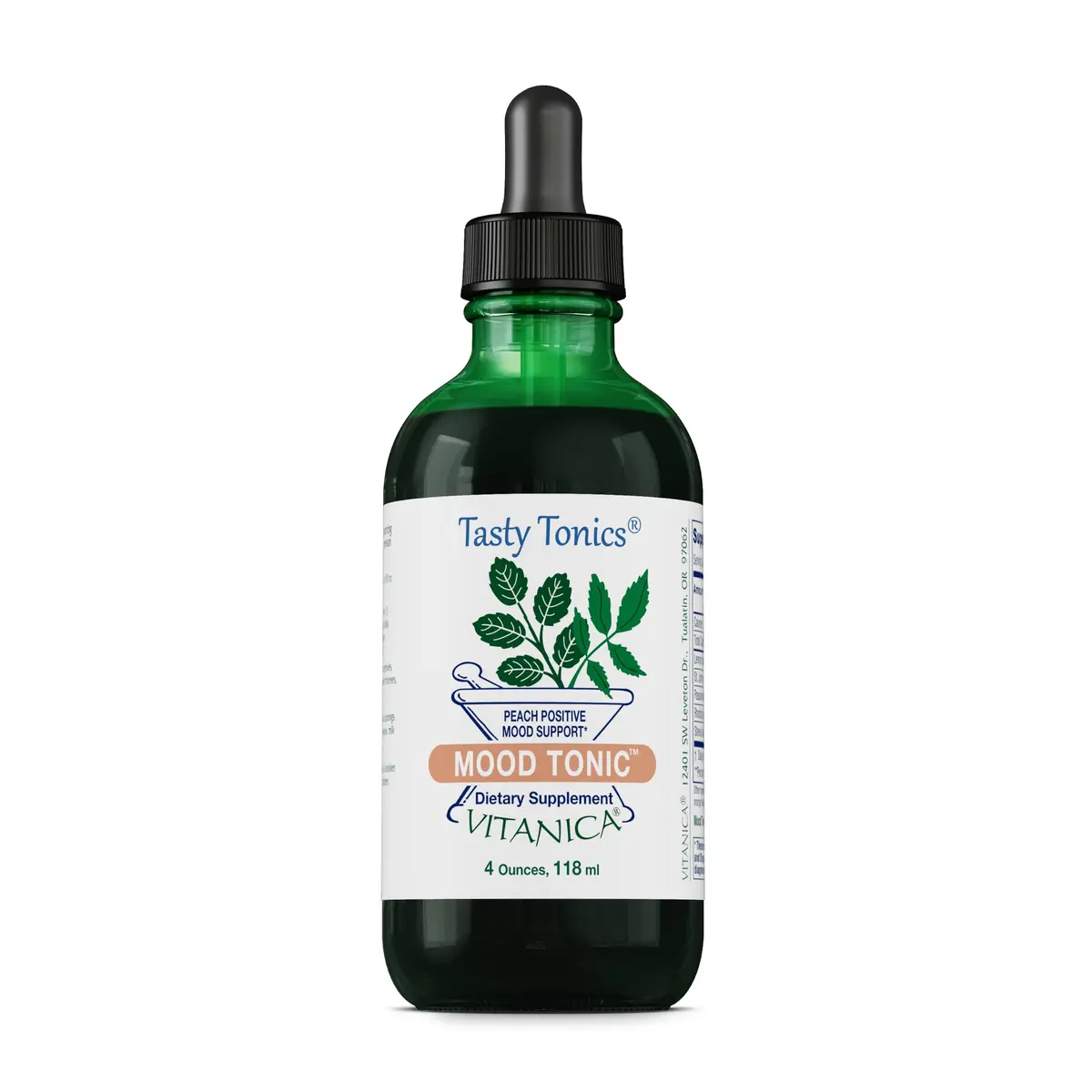 Vitanica Mood Tonic, Vegan, 4 fl oz | Supports Healthy Mindset & Stress Response - main product image