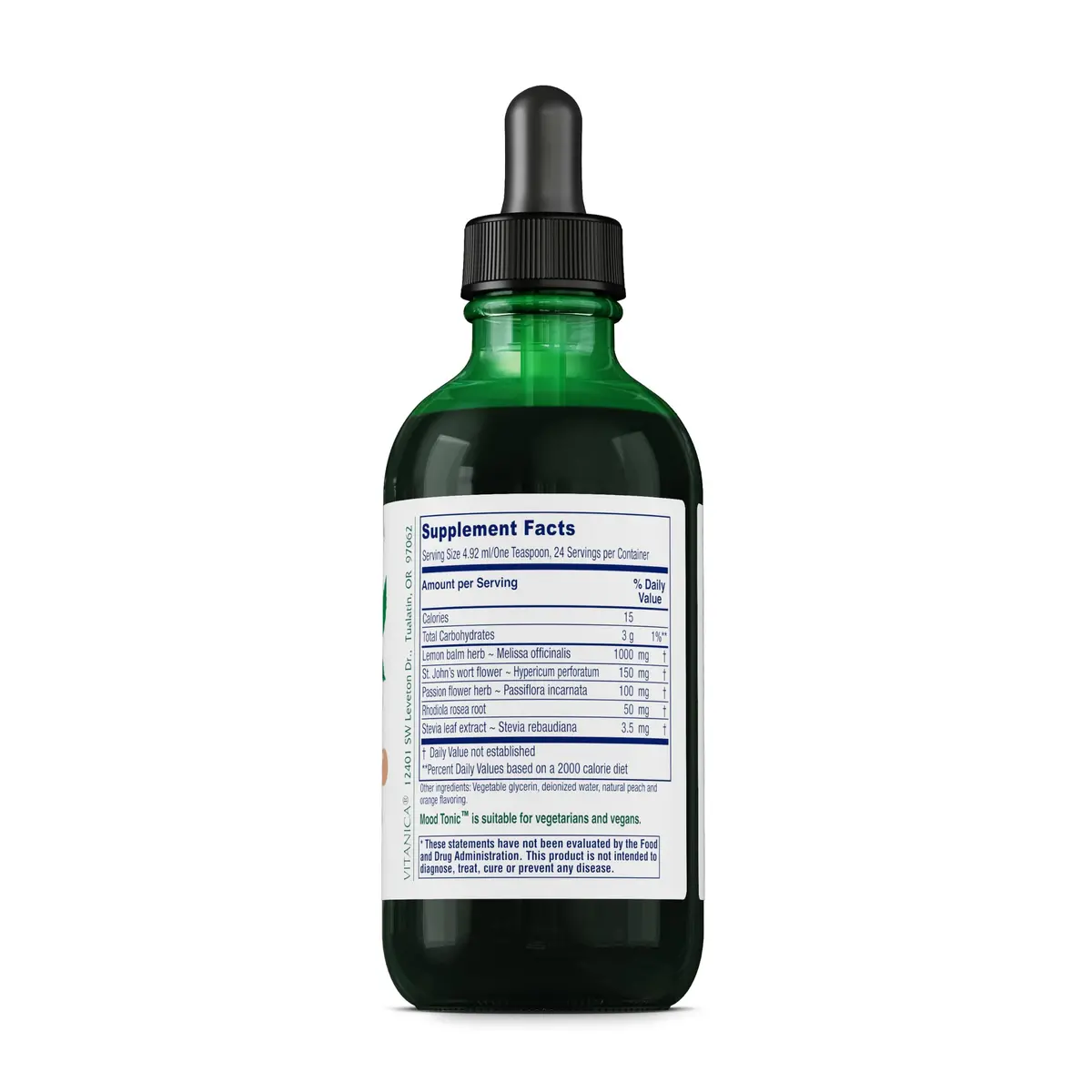 Vitanica Mood Tonic, Vegan, 4 fl oz | Supports Healthy Mindset & Stress Response - view 2
