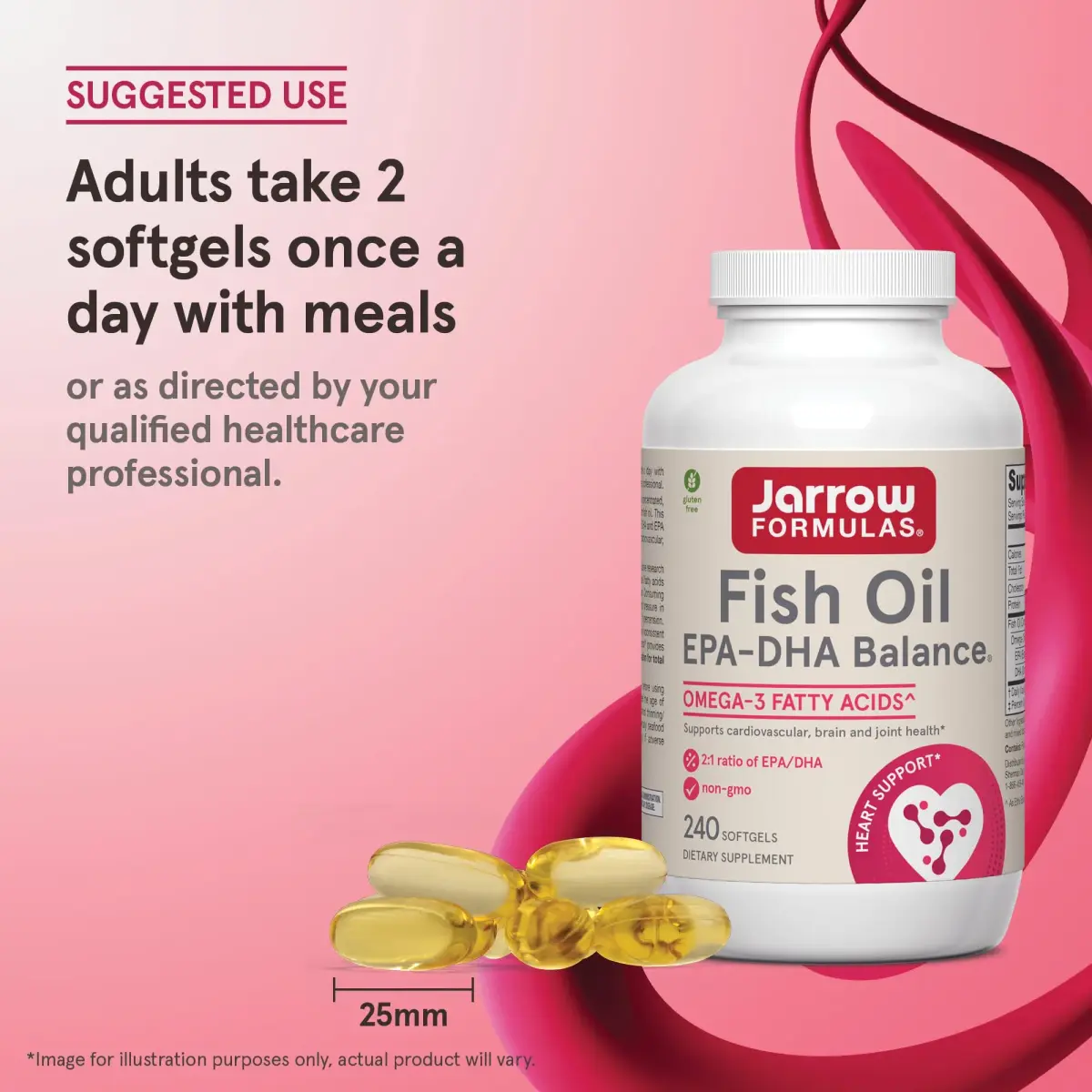 Jarrow Formulas EPA-DHA Balance Softgels 1200mg (240 Count) | Cardiovascular Support with 2:1 EPA:DHA Ratio - view 7