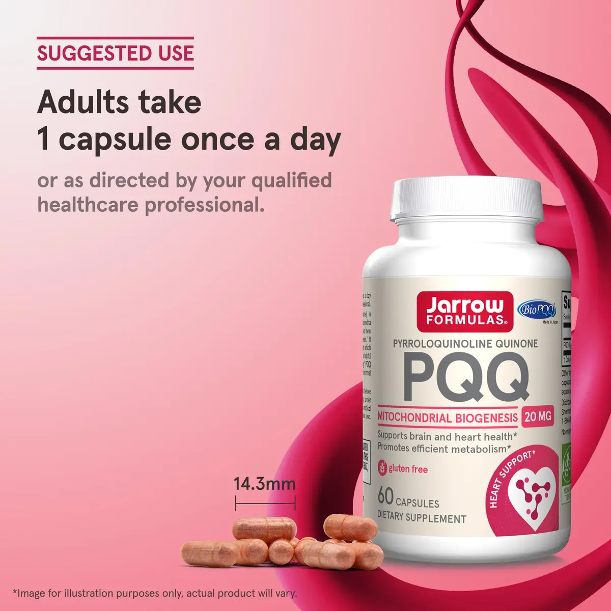 Jarrow PQQ 20 mg, Mitochondrial Biogenesis, 60 Capsules | Supports Cellular Energy & Heart Health - view 7