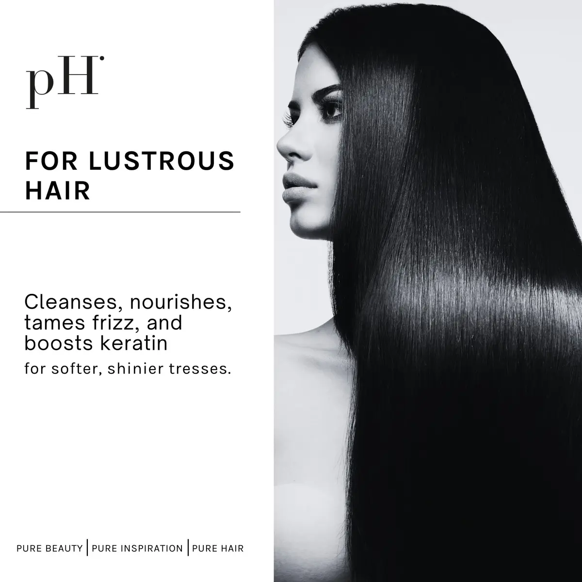 pH PURE HAIR Argan & Keratin Shampoo – Deeply Hydrating & Moisturizing for Damaged, Color-Treated Hair, 8.45 oz - view 3