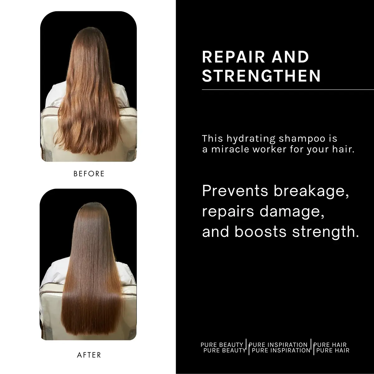 pH PURE HAIR Argan & Keratin Shampoo – Deeply Hydrating & Moisturizing for Damaged, Color-Treated Hair, 8.45 oz - view 4