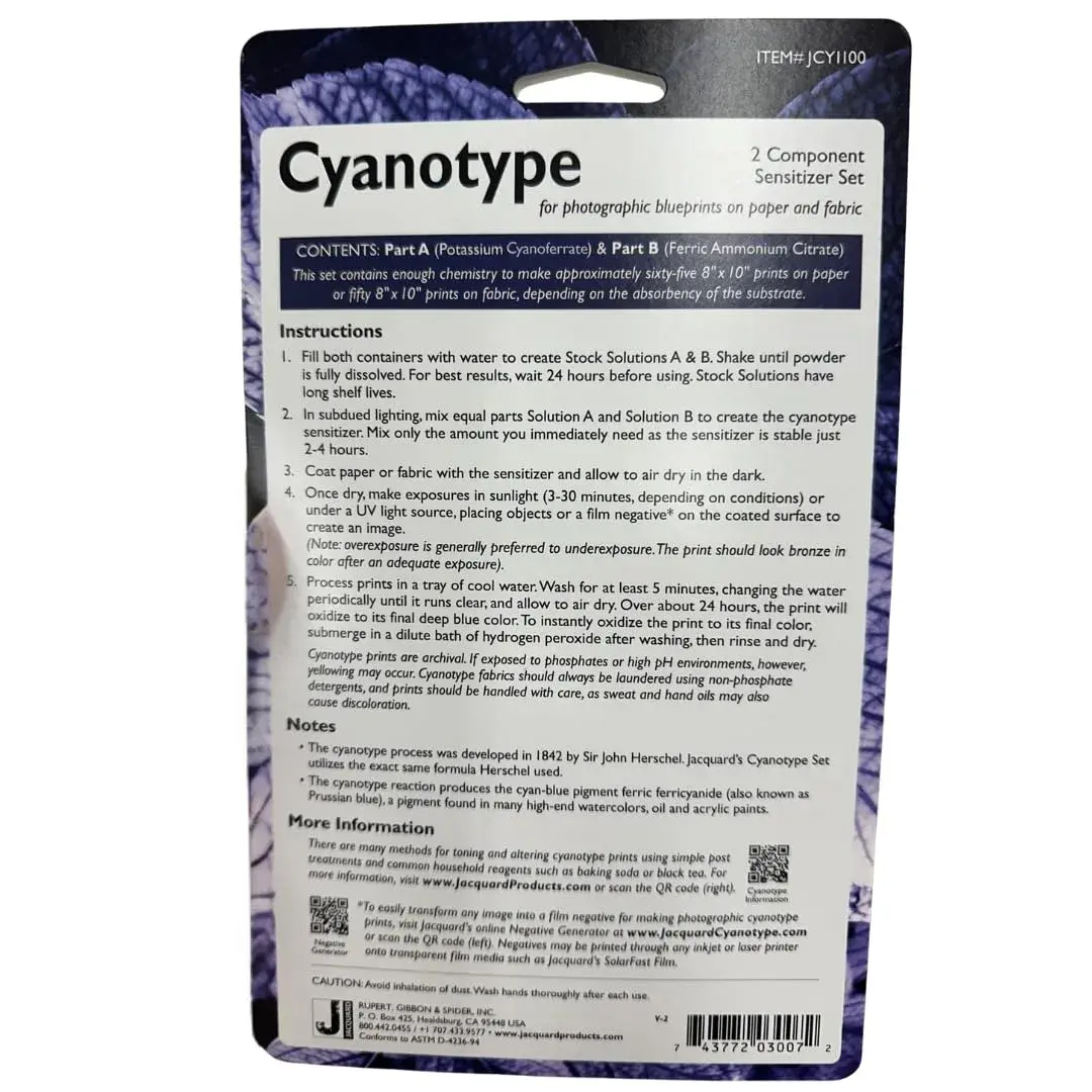 Jacquard Cyanotype Sensitizer Set | Ancient Photographic Process for Paper & Fabric Prints - view 2