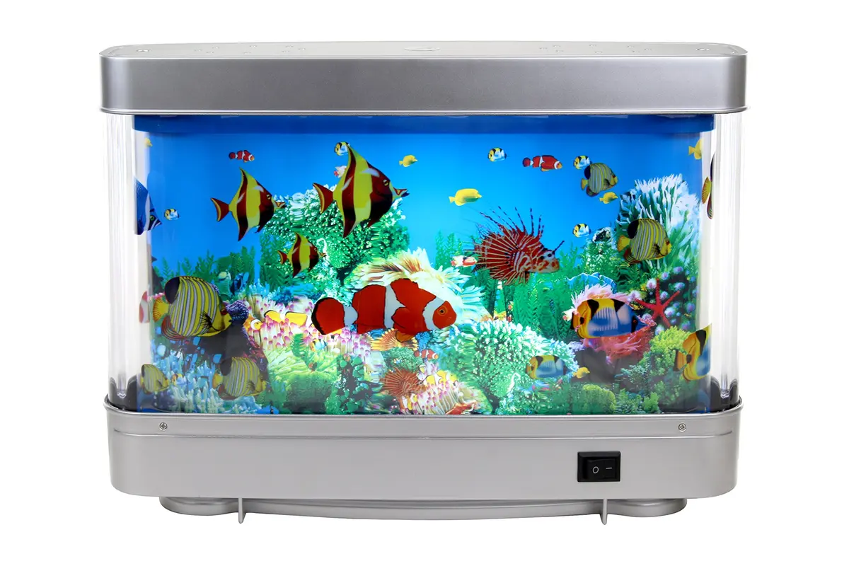 Lightahead Relaxing Sensory LED Fake Fish Aquarium with Moving Marine Life | Calming Deep-Sea Illusion (110-120 chars) - main product image